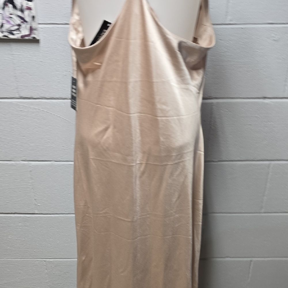 Express Satin Dress in Champagne - Picture 7 of 15